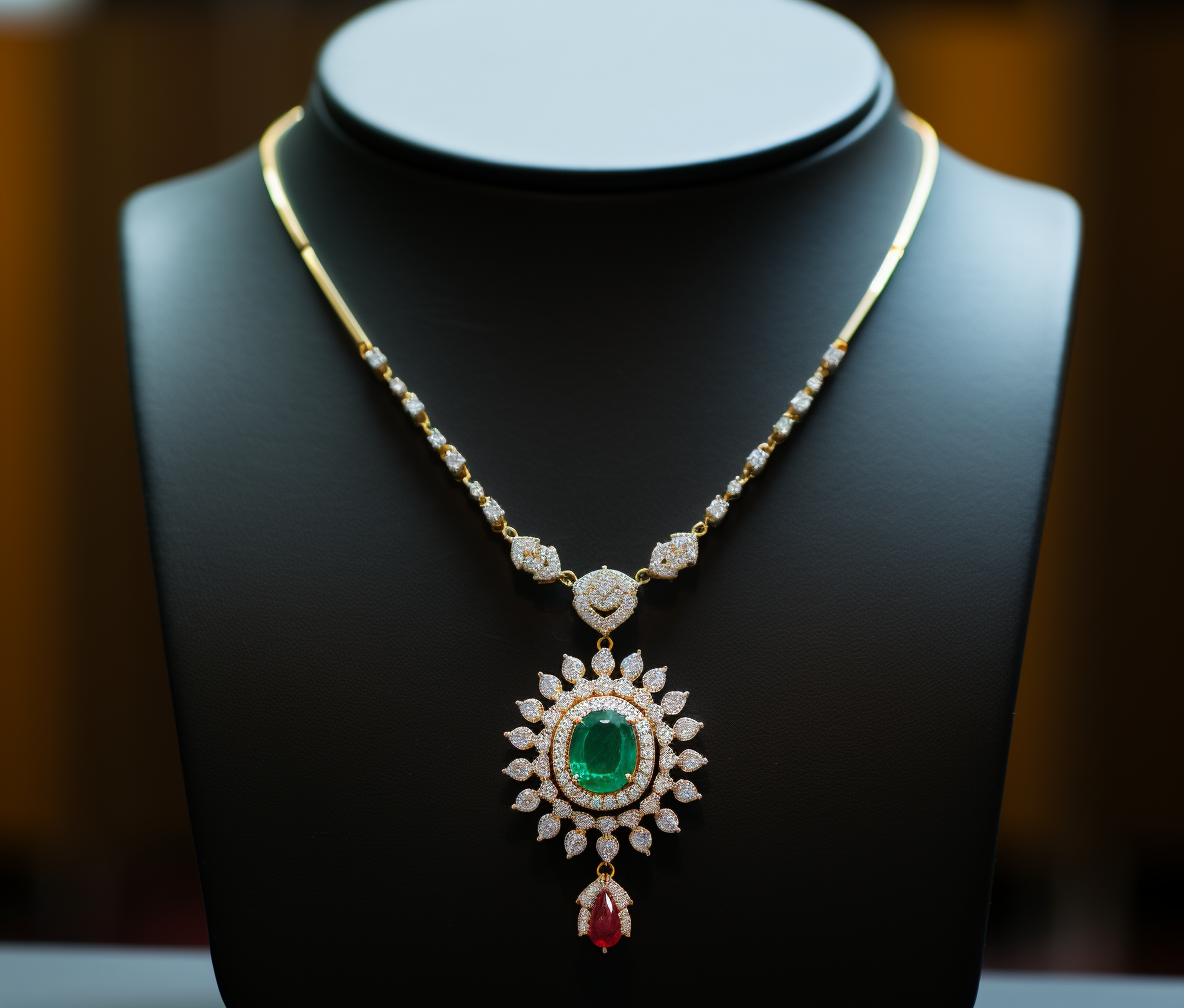 Diamond and Emerald Necklace